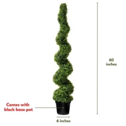 Forever Leaf 60" Spiral Boxwood In Black Pot (2 Pack), Indoor Artificial Plant For Home Decor -Home Decor Shop GUEST eeb93bb5 88e0 4cd8 9605 0432cc18d66a