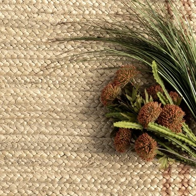 NuLOOM Rubi Braided Stripes Jute Area Rug 6 NuLOOM Rubi Braided Stripes Jute Area Rug - Image 6