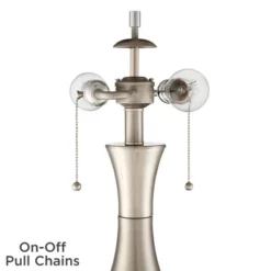 360 Lighting Simon Modern Accent Table Lamps Set Of 2 21" High Silver With USB Charging Port White Glass Dome Shade For Bedroom Living Room House Desk -Home Decor Shop GUEST f0a6a726 2d99 4245 94ae edbceb984af2