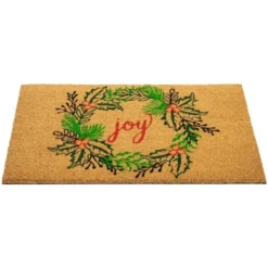 Northlight Natural Coir "Joy" Wreath Christmas Doormat 18" X 30" 9 Northlight Natural Coir "Joy" Wreath Christmas Doormat 18" X 30" -Home Decor Shop GUEST f1457763 d4ee 4269 931d b3fe02d9f477