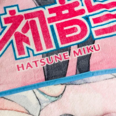 Just Funky Hatsune Miku Crypton Voice Fleece Throw Blanket | 45 X 60 Inches 2 Just Funky Hatsune Miku Crypton Voice Fleece Throw Blanket | 45 X 60 Inches - Image 2