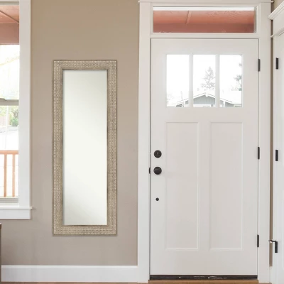 20" X 54" Non-Beveled Trellis Silver Wood On The Door Mirror - Amanti Art 7 20" X 54" Non-Beveled Trellis Silver Wood On The Door Mirror - Amanti Art - Image 7