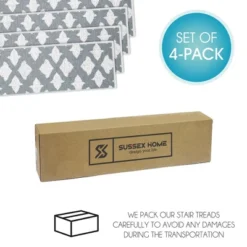 SussexHome Floral Design Cotton Anti-Slip Stair Treads, 9” X 28“ -Home Decor Shop GUEST f1c96757 d822 4bd2 8762 5d737280570e