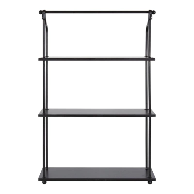 21" X 32" Walters Wood/Metal 3 Tier Shelving Black - Kate & Laurel All Things Decor 2 21" X 32" Walters Wood/Metal 3 Tier Shelving Black - Kate & Laurel All Things Decor - Image 2