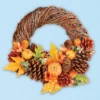 Collections Etc Rustic Fall Harvest Door Wreath Decoration