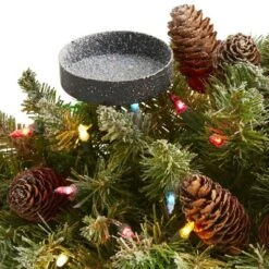 Nearly Natural 24-in Flocked Artificial Christmas Double Candelabrum With 35 Multicolored Lights And Pine Cones 7 Nearly Natural 24-in Flocked Artificial Christmas Double Candelabrum With 35 Multicolored Lights And Pine Cones -Home Decor Shop GUEST f4f59131 8e46 4ce2 a2c1 cbfd0d76dfb9