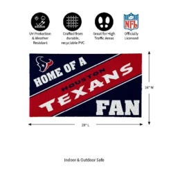 Evergreen Houston Texans, Team Turf Mat- 28 X 16 Inches Indoor Outdoor Doormat