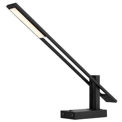 Metal USB Task Lamp With 2 USB Ports Black (Includes LED Light Bulb) - Cal Lighting 2 Metal USB Task Lamp With 2 USB Ports Black (Includes LED Light Bulb) - Cal Lighting - Image 2