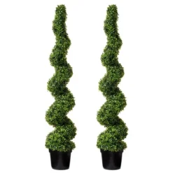 Forever Leaf 60" Spiral Boxwood In Black Pot (2 Pack), Indoor Artificial Plant For Home Decor -Home Decor Shop GUEST f960c2dc d34e 4ac5 92e7 be3dd1469839