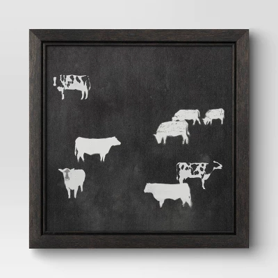 (Set Of 2) 12" X 12" Cow Collection II Framed Wall Canvases - Threshold™ 2 (Set Of 2) 12" X 12" Cow Collection II Framed Wall Canvases - Threshold™ - Image 2