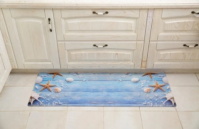 J&V TEXTILES 20" X 55" Oversized Cushioned Anti-Fatigue Kitchen Runner Mat (Coastal) 1 J&V TEXTILES 20" X 55" Oversized Cushioned Anti-Fatigue Kitchen Runner Mat (Coastal)