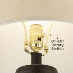 Regency Hill Auburn Rustic Farmhouse Table Lamp 25" High Bronze Hammered Natural Linen Empire Shade For Bedroom Living Room Bedside Nightstand Office 10 Regency Hill Auburn Rustic Farmhouse Table Lamp 25" High Bronze Hammered Natural Linen Empire Shade For Bedroom Living Room Bedside Nightstand Office -Home Decor Shop GUEST fb2a3df0 8f2f 40a2 b913 d6911358a8b1