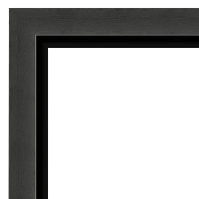31" X 31" Non-Beveled Tuxedo Black Wall Mirror - Amanti Art 2 31" X 31" Non-Beveled Tuxedo Black Wall Mirror - Amanti Art - Image 2