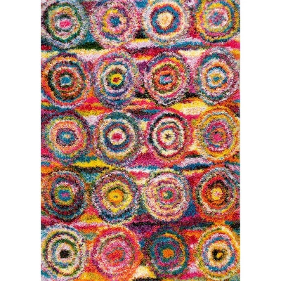 Kindra Circles Shaggy Area Rug - NuLOOM 5 Kindra Circles Shaggy Area Rug - NuLOOM - Image 5