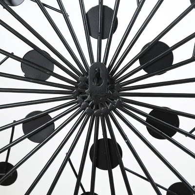 LuxenHome Silver, Black, And Gold Iron Metal Round Abstract Wall Decor 6 LuxenHome Silver, Black, And Gold Iron Metal Round Abstract Wall Decor - Image 6