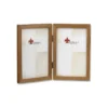 Lawrence Frames 766046D Nutmeg Wood 4x6 Hinged Double Picture Frame