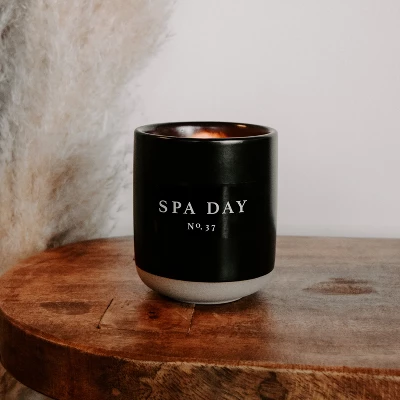 Sweet Water Decor Spa Day 12oz Black Stoneware Candle 1 Sweet Water Decor Spa Day 12oz Black Stoneware Candle