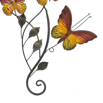 29" X 15" Iron Eclectic Butterfly Wall Décor - Olivia & May 6 29" X 15" Iron Eclectic Butterfly Wall Décor - Olivia & May - Image 6